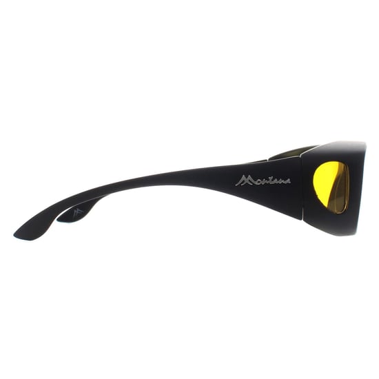Montana Rectangle Unisex Matte Schwarz Gelb Polarized FO2 Fit Over Glasses Night Driving Sunglasses - Image 4