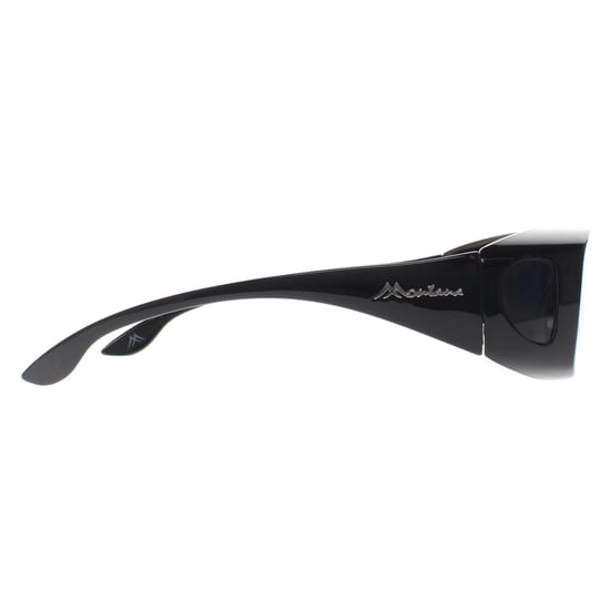 Montana Rectangle Unisex Shiny Black Smoke Polarized FO2 Fit Over Sunglasses Sonnenbrillen - Image 4