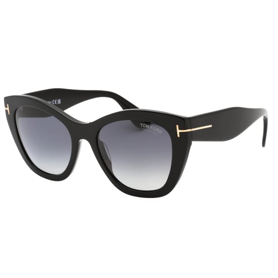 Tom Ford Cara Smoke Polarisierte Linse Glänzende schwarze Sonnenbrille - Image 2