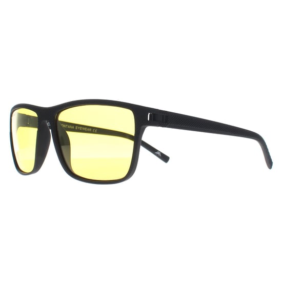 Montana Rectangle Unisex Schwarz Gelb Polarized MP198 Night Driving Sonnenbrille - Image 3