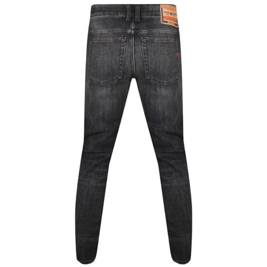 Diesel 1979 Sleenker Jeans aus verblasstem schwarzem Denim - Image 2