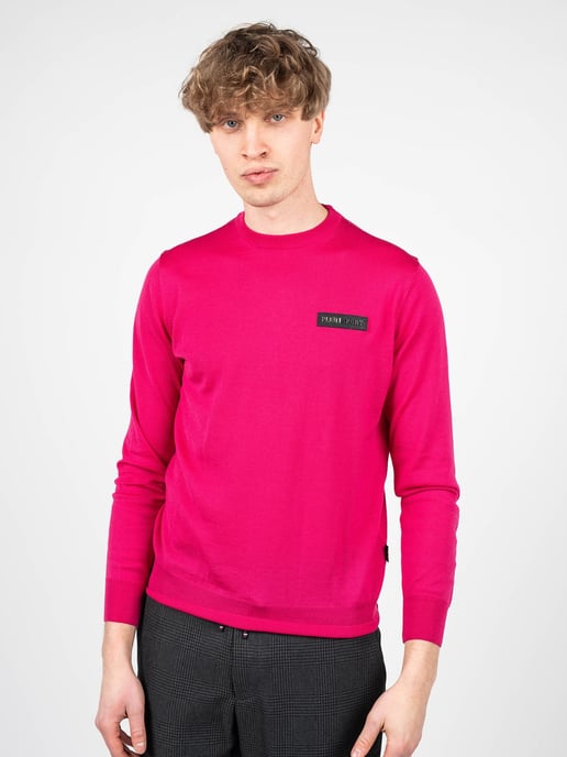 Plein Sport Pullover Merino Herren pink - Image 3