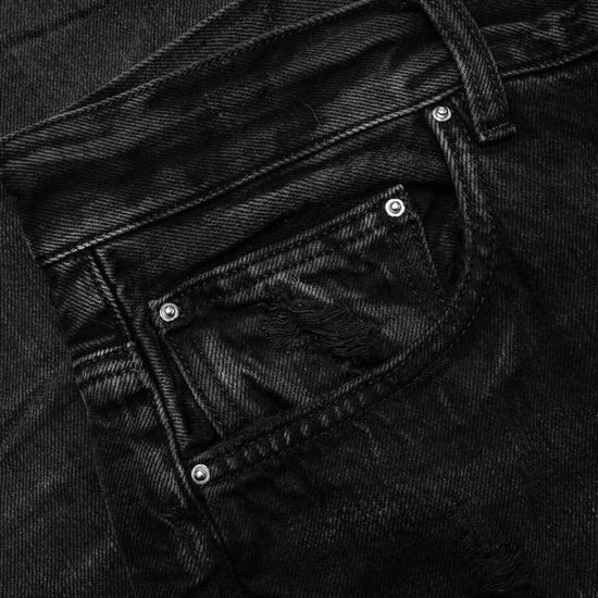 Amiri Stack Straight Fit verblasste schwarze Jeans - Image 4