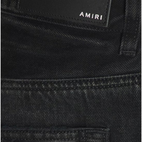 Amiri Stack Straight Fit verblasste schwarze Jeans - Image 5