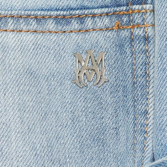 Amiri Straight Fit Carpenter Faded Indigo Blue Jeans - Image 4