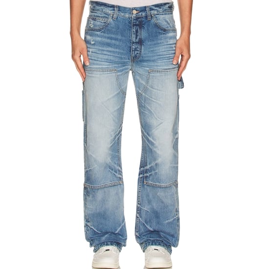 Amiri Straight Fit Carpenter Faded Indigo Blue Jeans - Image 5