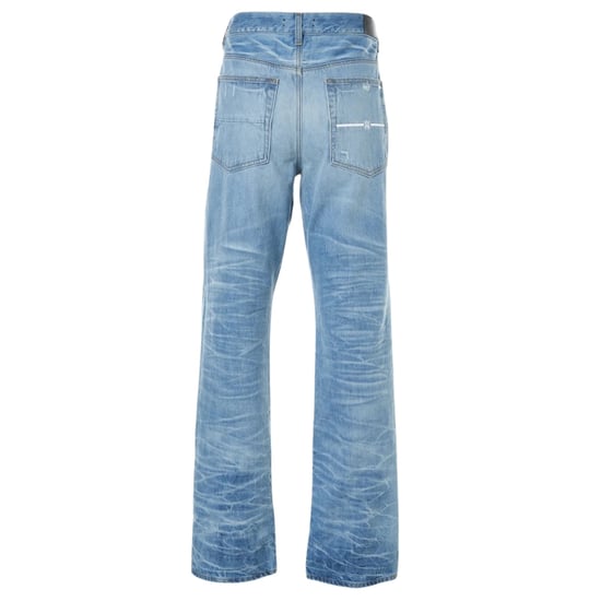Amiri Aloha Patch Straight Fit Denim-Jeans in verblasstem Indigoblau - Image 2