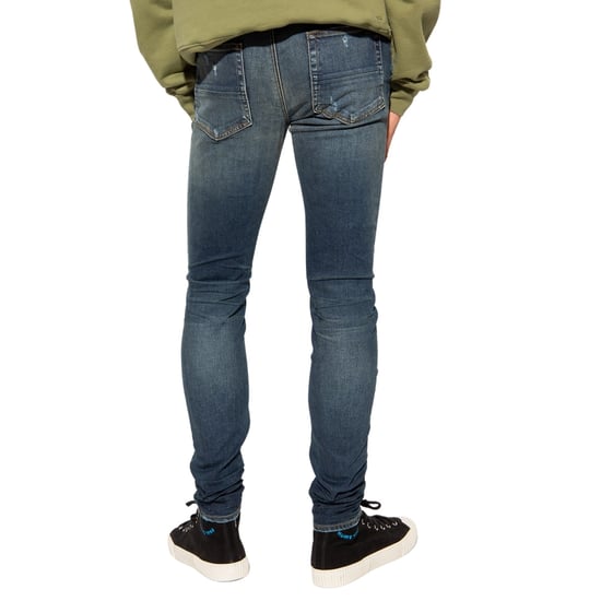 Amiri Slim Fit Slash Deep Classic Blue Denim Jeans - Image 3