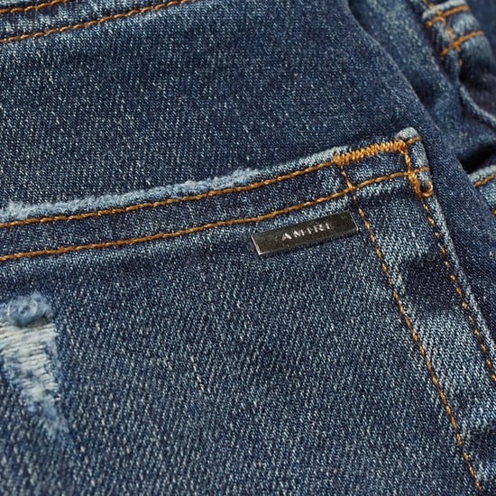 Amiri Slim Fit Slash Deep Classic Blue Denim Jeans - Image 4