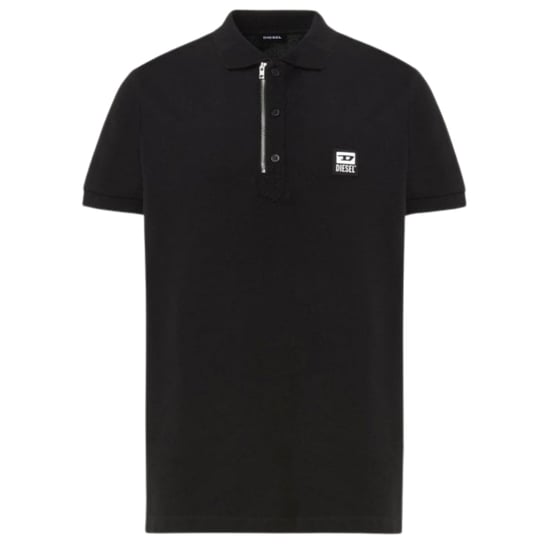 Diesel T-Harry Schwarzes Poloshirt mit Reißverschluss - Image 1