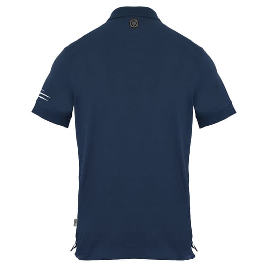 Plein Sport Marineblaues Poloshirt mit kleinem Tiger-Kratzlogo - Image 2