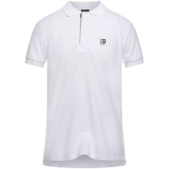 Diesel T-Harry Weißes Poloshirt mit Reißverschluss - Image 1