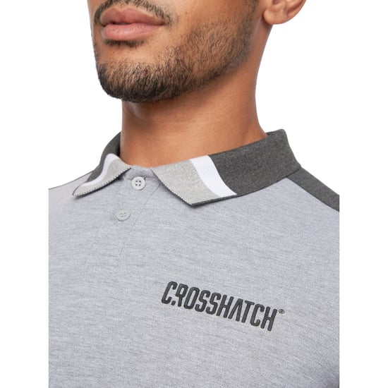 Crosshatch - "Cramsures" Poloshirt für Herren (Grau meliert) - Image 2