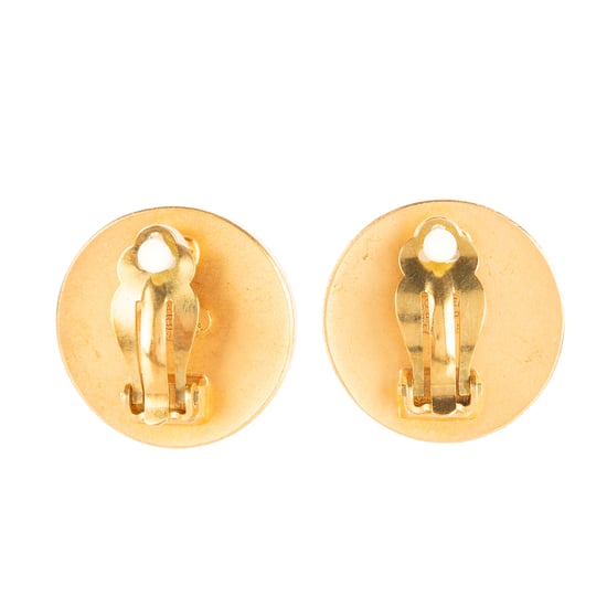CC Round Clip On Earrings Ohrringe - Image 3