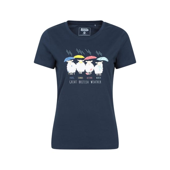 Mountain Warehouse - "Great British Weather" T-Shirt für Damen (Marineblau) - Image 1