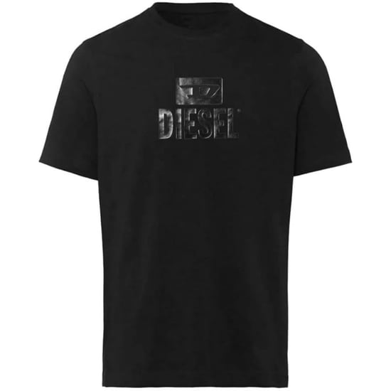 Schwarzes Diesel-T-Shirt mit großem Block-D-Monoton-Logo - Image 1