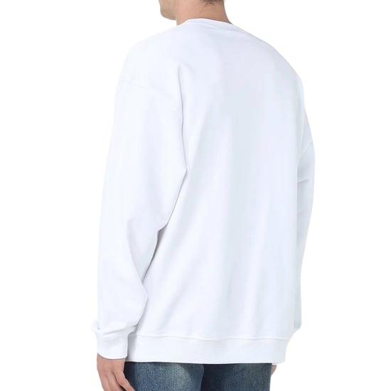 Weißes Diesel-Sweatshirt mit doppeltem Destroyed-Logo - Image 3
