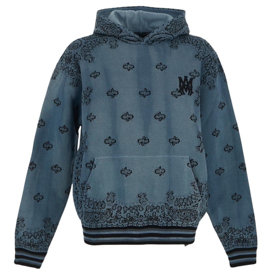 Blauer Kapuzenpullover im Bandana-Basketball-Stil von Amiri - Image 1