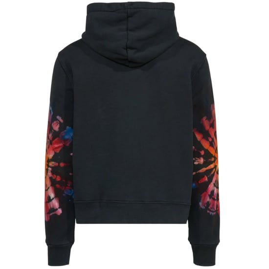 Amiri Spot Tie Dye Sleeves Schwarzer Kapuzenpullover - Image 2