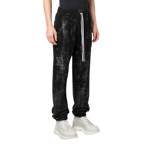 Amiri Cracked Dye Logo Schwarze Jogginghose - Image 3
