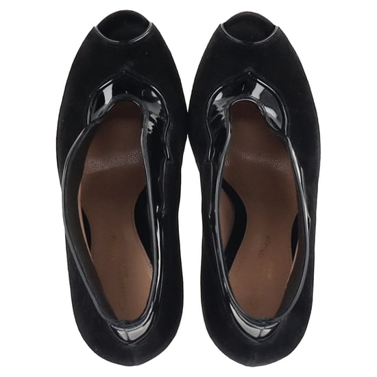 Gianvito Rossi Vamp Peep-Toe Stiefeletten aus schwarzem Wildleder und Leder - Image 3