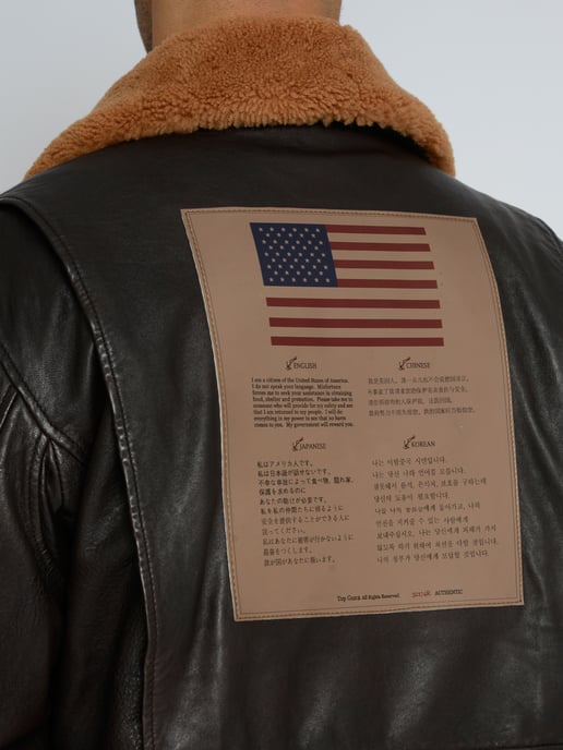 Top Gun Lederjacke TG2023004 mit Lammfellkragen - Image 5