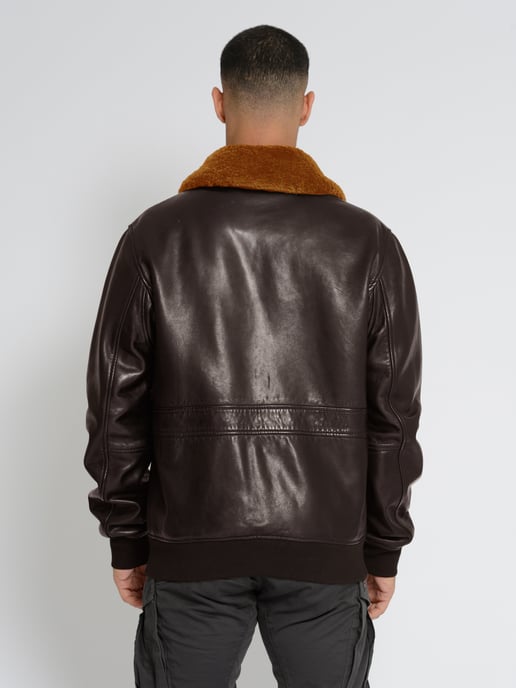 Top Gun Lederjacke TG2023002 mit Lammfellkragen - Image 4