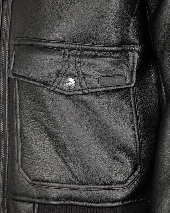 Top Gun Lederimitatjacke TG20213035 mit Kunstfellkragen - Image 5