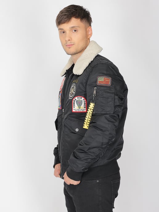 Top Gun Bomberjacke TG23003 mit Kunstfellkragen - Image 3