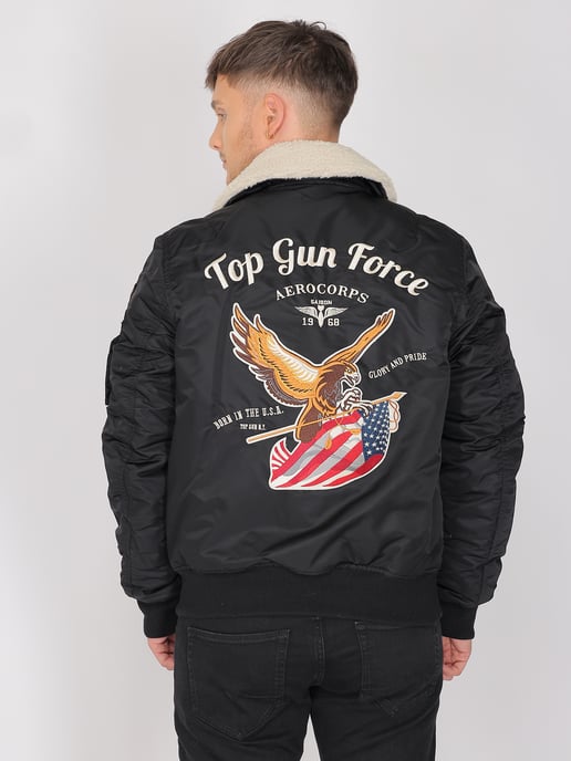 Top Gun Bomberjacke TG23003 mit Kunstfellkragen - Image 4