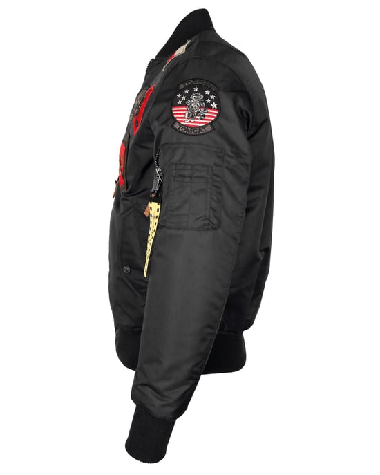 Top Gun Bomberjacke im Pilotenstil mit Patches TG20191053 - Image 3