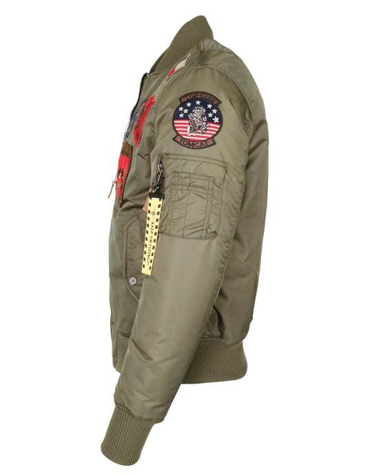 Top Gun Bomberjacke im Pilotenstil mit Patches TG20191053 - Image 3