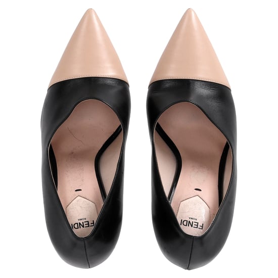 Fendi Spitzpumps aus schwarzem und nude Leder - Image 5