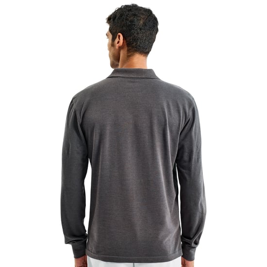 Asquith & Fox Herren Polo-Shirt, langärmlig (Holzkohle) - Image 2
