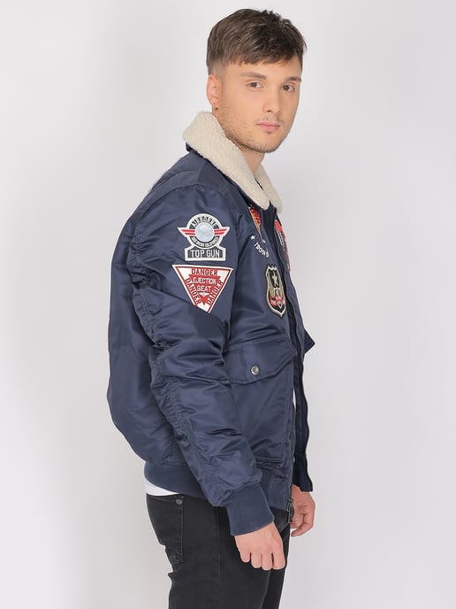Top Gun Bomberjacke TG23002 mit Kunstfellkragen - Image 3