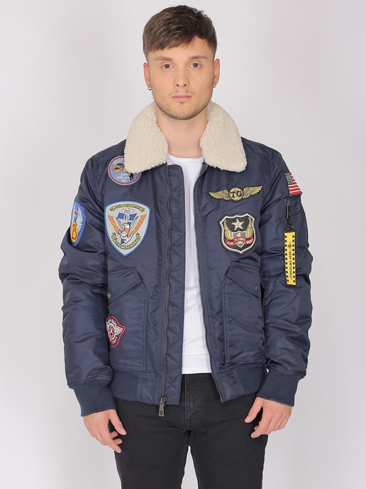 Top Gun Bomberjacke TG23005 mit Kunstfellkragen - Image 2