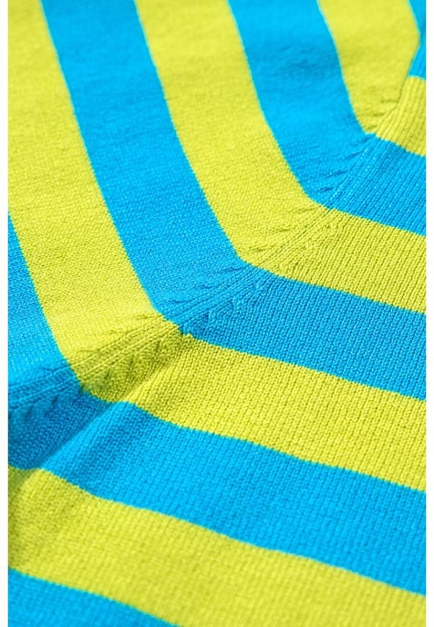 Grüner Streifen Rundhals Drop Shoulder Freizeitpullover - Image 2