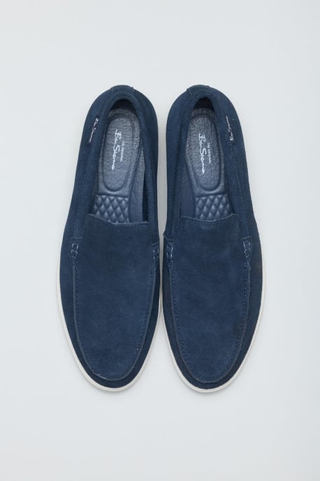 Ben Sherman Amarillo Herren Wildleder Mokassins In Blau - Image 3