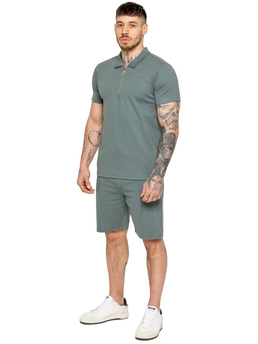 Enzo | Herren Zip Up Polo Shirt - Image 4