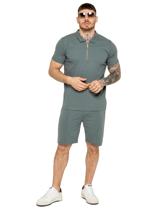 Enzo | Herren Zip Up Polo Shirt - Image 5