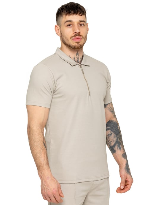Enzo | Herren Zip Up Polo Shirt - Image 1