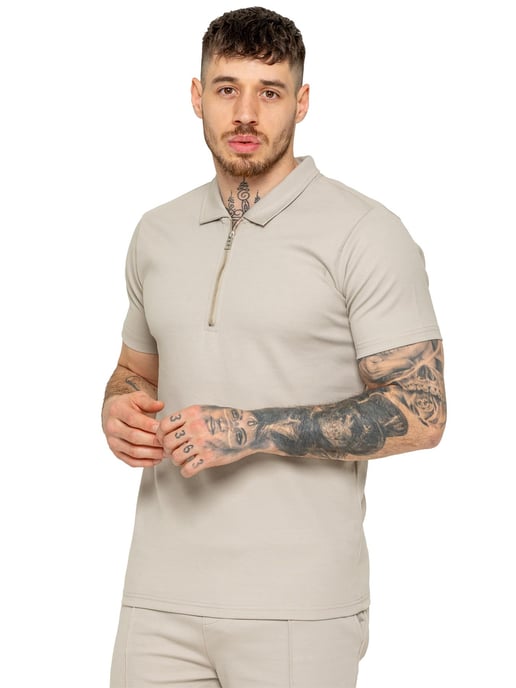Enzo | Herren Zip Up Polo Shirt - Image 2