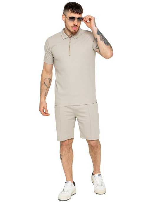 Enzo | Herren Zip Up Polo Shirt - Image 5