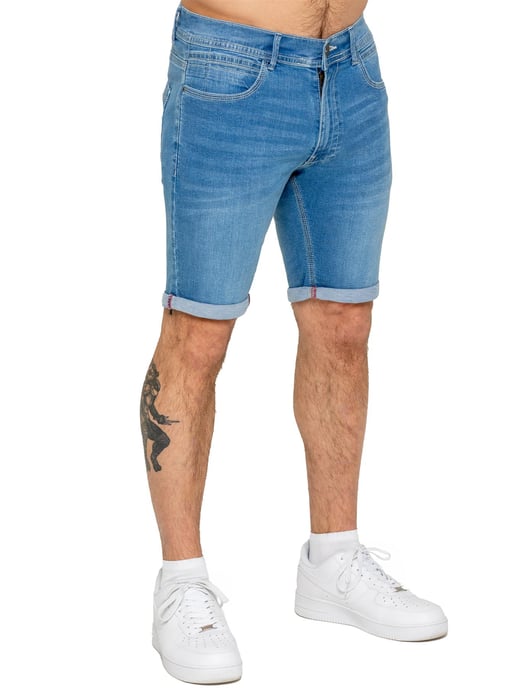Enzo | Herren Slim Fit Denim Shorts - Image 2