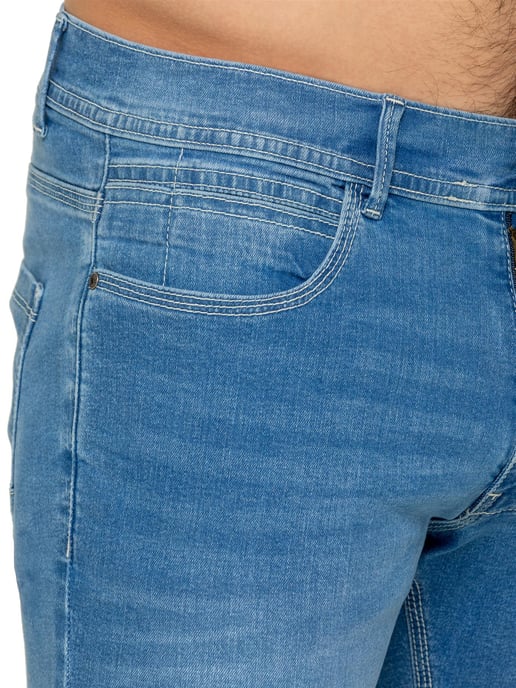 Enzo | Herren Slim Fit Denim Shorts - Image 3