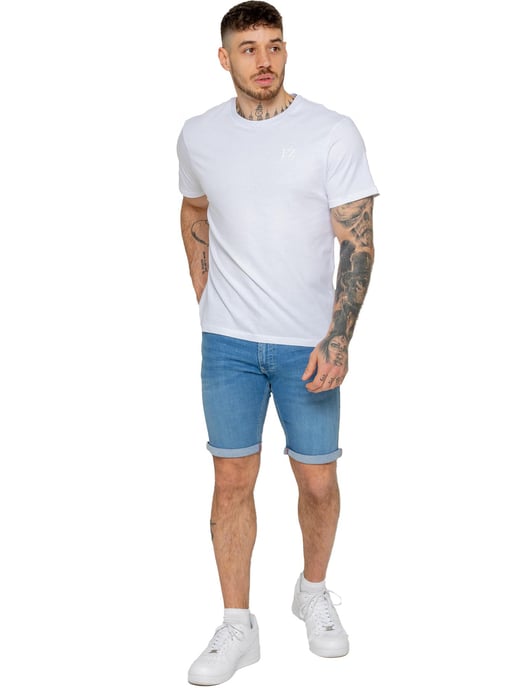 Enzo | Herren Slim Fit Denim Shorts - Image 4