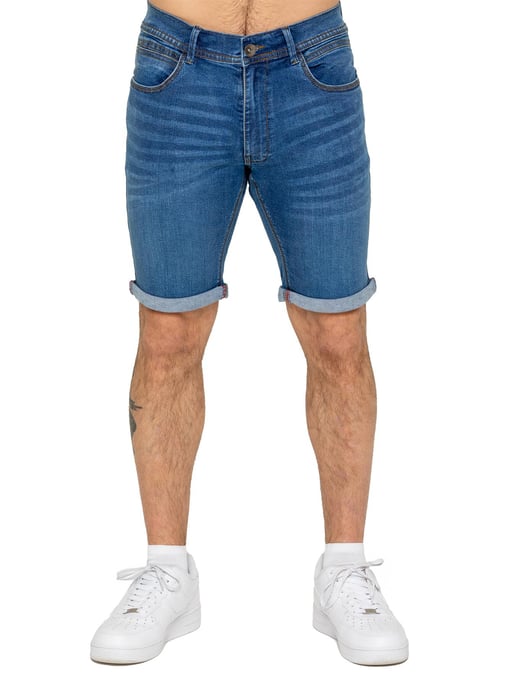 Enzo | Herren Slim Fit Denim Shorts - Image 1