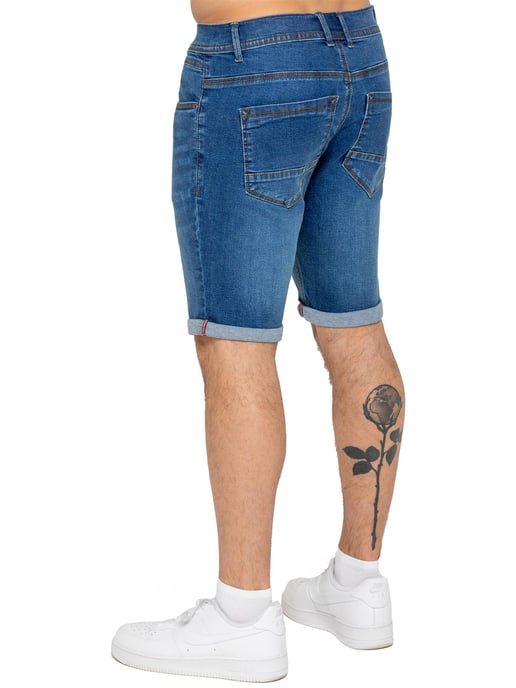 Enzo | Herren Slim Fit Denim Shorts - Image 3