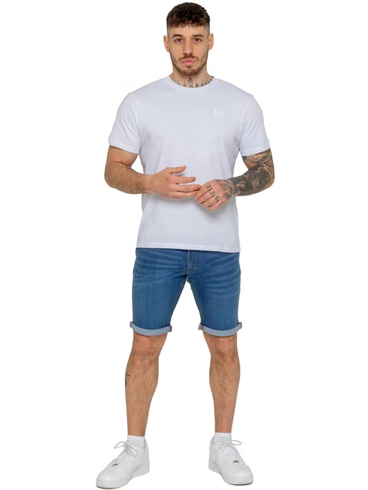 Enzo | Herren Slim Fit Denim Shorts - Image 4