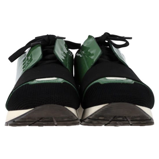 Balenciaga Race Runner Sneakers aus grünem Lackleder - Image 3